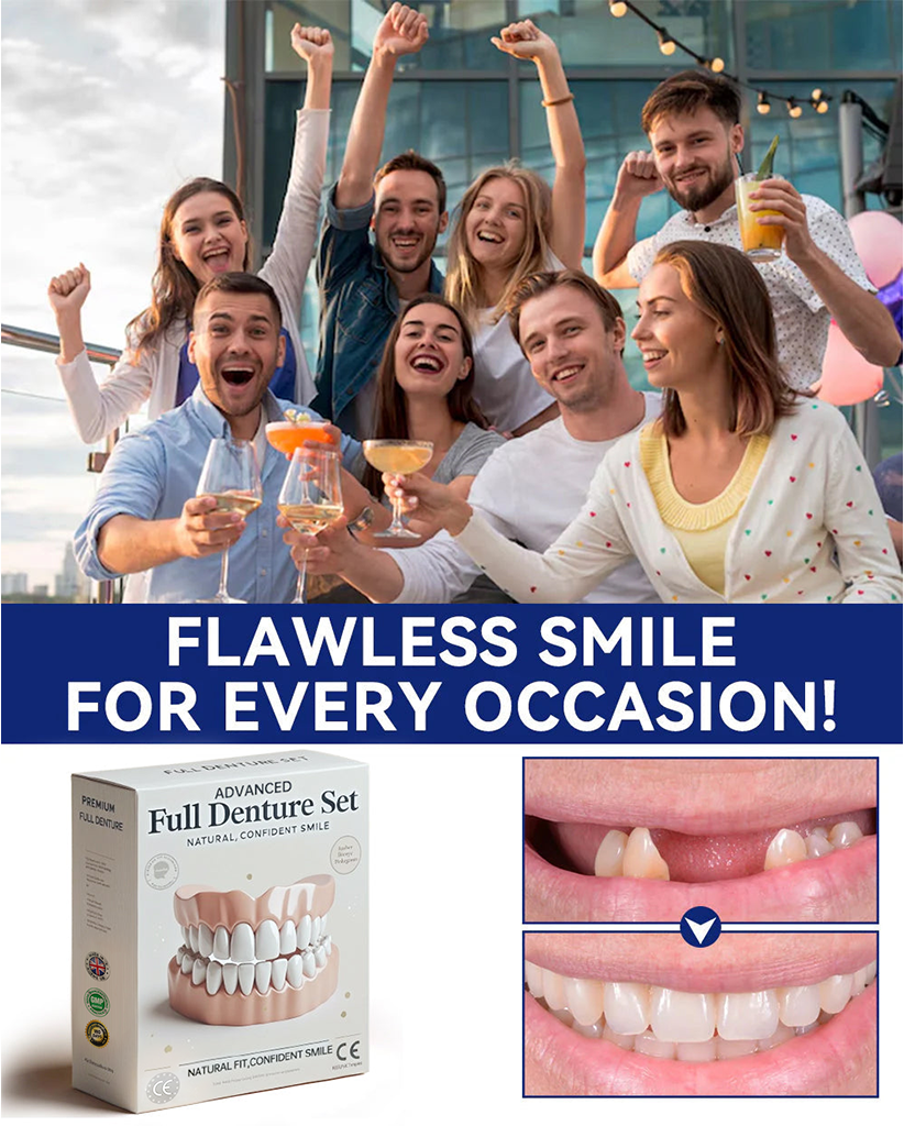 Hermsa®-🦷Advanced Customized Full Denture Set🦷 (⏰Limited time discount last 30 minutes⏰)