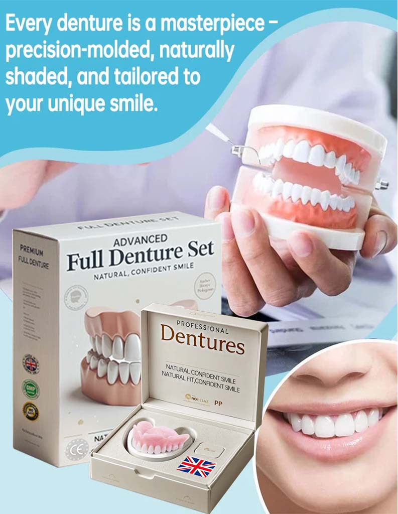 Hermsa®-🦷Advanced Customized Full Denture Set🦷 (⏰Limited time discount last 30 minutes⏰)