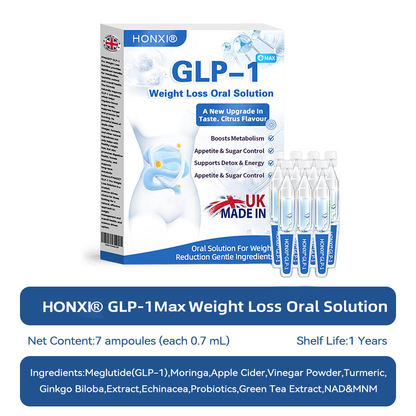 Honxi® ⚡GLP-1 Max Weight Loss Oral Solution ✅One dose a day — see results in 7 days 👩‍⚕️Suitable for obesity, cardiovascular diseases, diabetes, sleep apnea, high cholesterol and blood lipids, joint problems, and various other conditions🚀